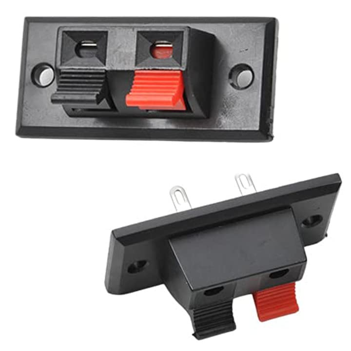 Fielect Speaker Spring Terminals Clip 2 Way Terminals Strip Block Jointing Clamp Test Clip Jack Socket Push Release Connector, WP2-3 - Image 1